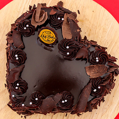 "Heart Shape Death By Chocolate Cake Half Kg (Bangalore Exclusives) - Click here to View more details about this Product
